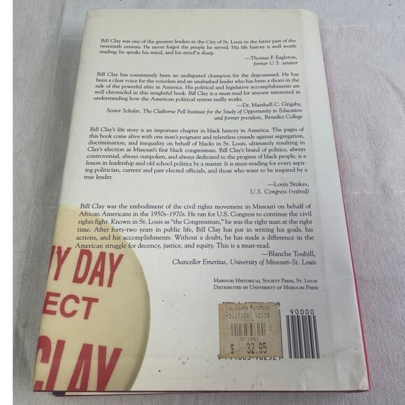 Vintage 2004 A Political Voice at the Grass Roots by Rep Bill Clay Hardback Book - Picture 3 of 4